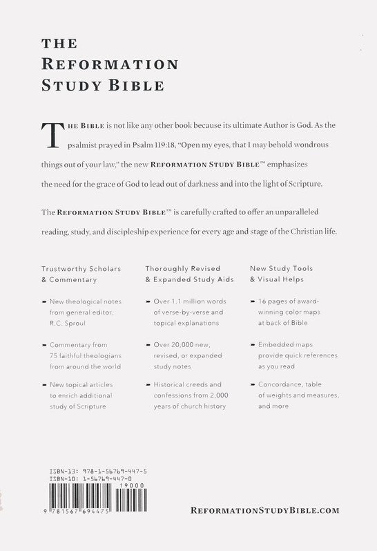 ESV Reformation Study Bible, 2015 Edition, Black Genuine Cowhide